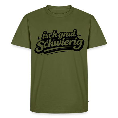 isch grad schwierig Design – Männer Premium T-Shirt - Khaki