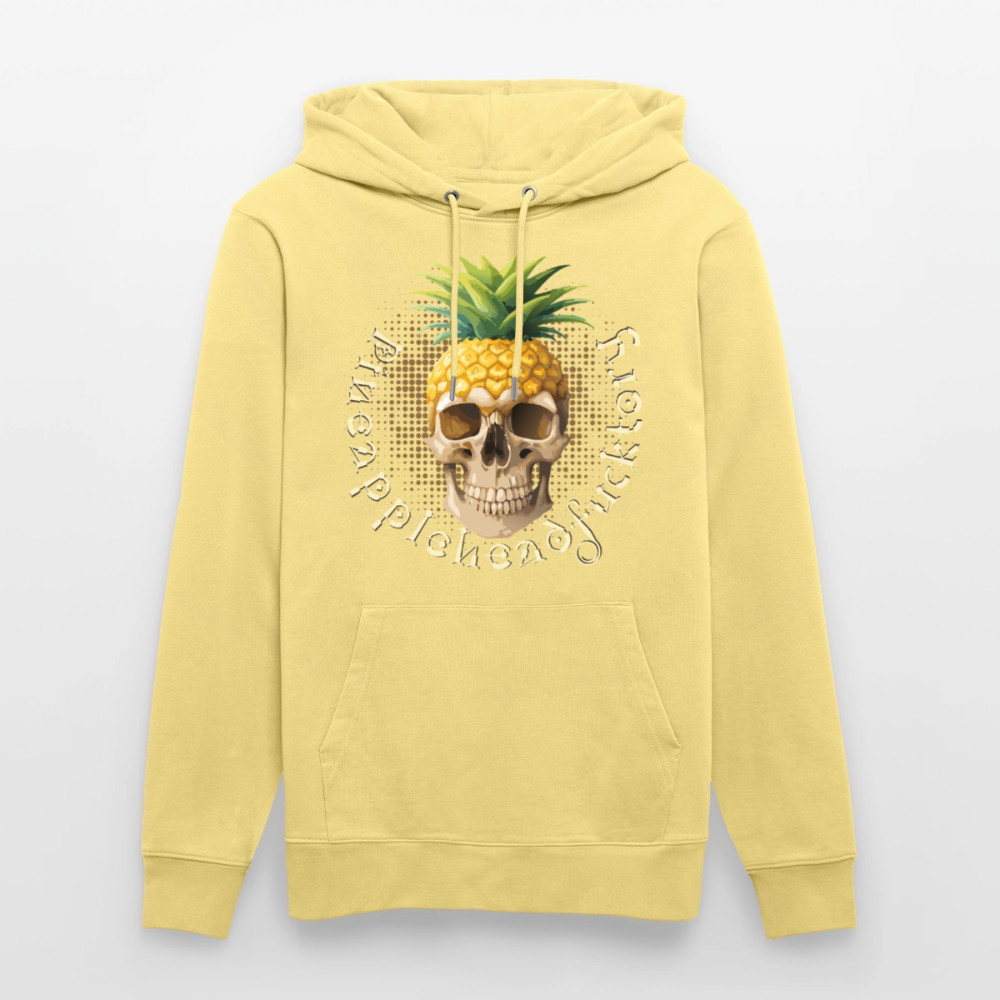 Pineapple Skull Design - Unisex Bio-Hoodie - Gelb Viva 