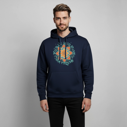 Mandala Türkis Design – Oversized Unisex Hoodie - Navy