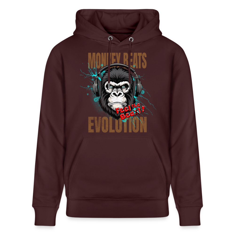 Monkey Beats Design – Unisex Bio-Hoodie - Maroon