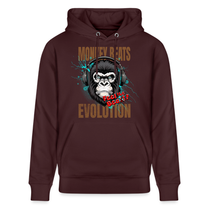 Monkey Beats Design – Unisex Bio-Hoodie - Maroon