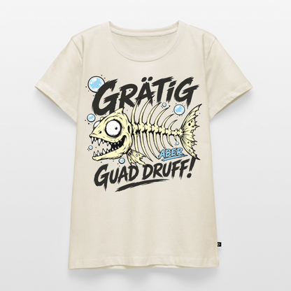 Fischskelett Grätig Design – Frauen Premium T-Shirt - Naturweiß