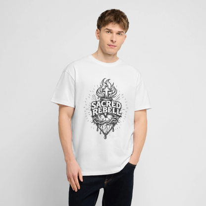 Sacred Rebell Design – Oversized Unisex Bio T-Shirt - Weiß