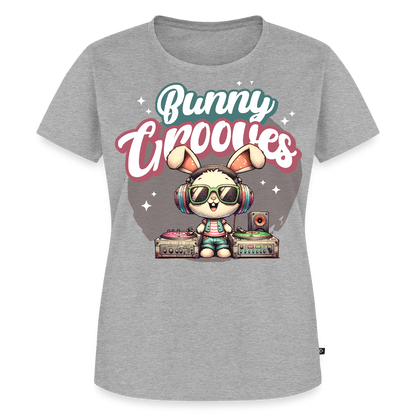 Bunny Grooves Design – Frauen Premium T-Shirt - Grau meliert