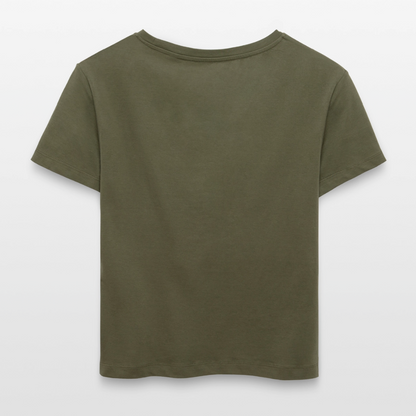 Strawberry Skull Design – Rundhals Frauen Bio-T-Shirt - Khaki