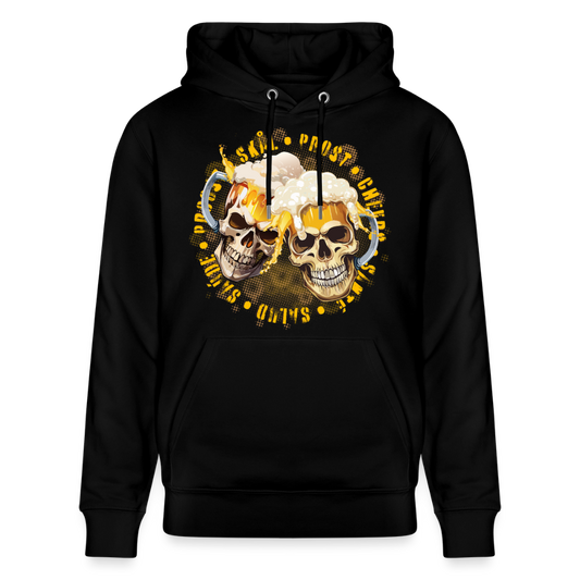 Party Skull Design – Unisex Bio-Hoodie - Schwarz
