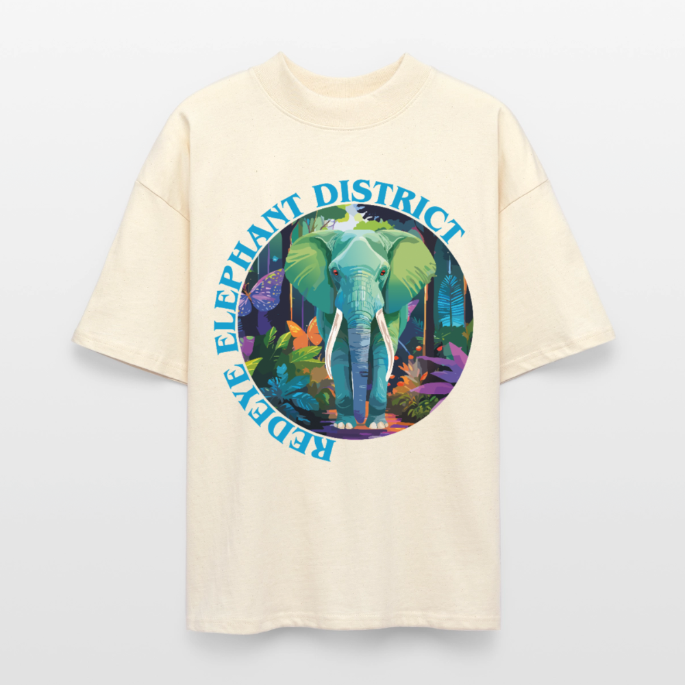 Elephant Design – Oversized Unisex Bio T-Shirt - Natur