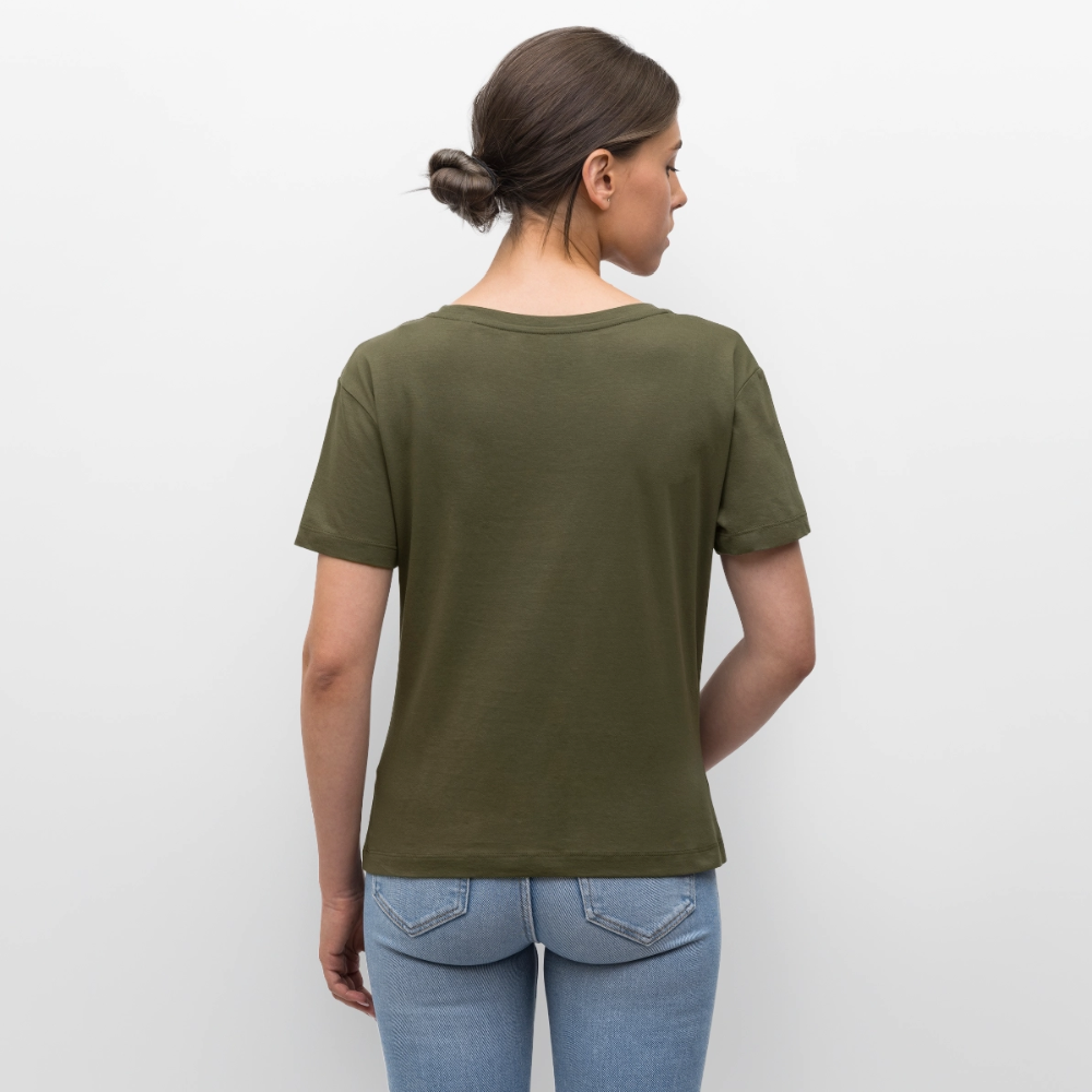 Fühlsch du‘s au Design – Rundhals Frauen Bio-T-Shirt - Khaki