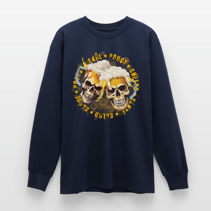 Party Skull Design – Oversized Langarmshirt - Navy