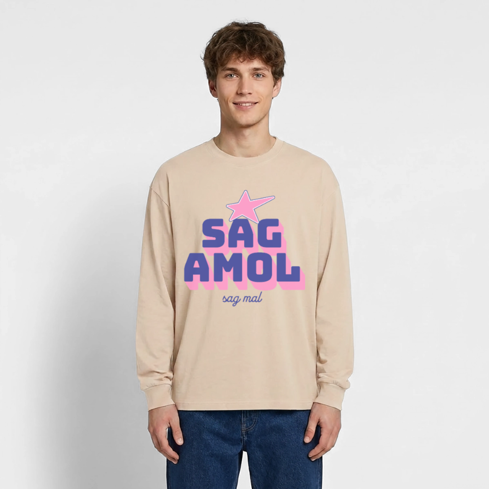 Sagamol Design – Oversized Langarmshirt - Sand