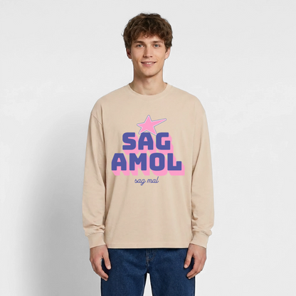 Sagamol Design – Oversized Langarmshirt - Sand