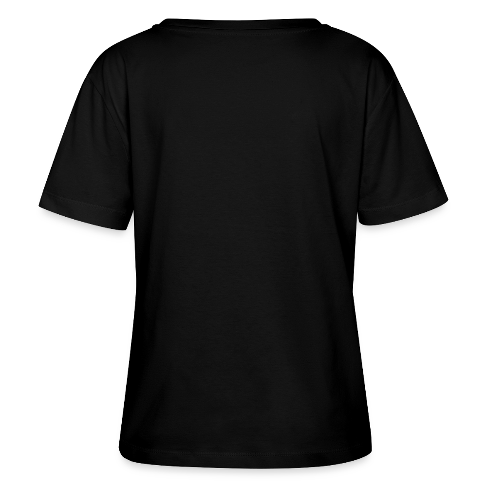 Logo bleibt Design – Rundhals Frauen Bio-T-Shirt - Schwarz
