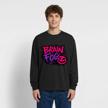 Brain Fog Design – Oversized Langarmshirt - Schwarz