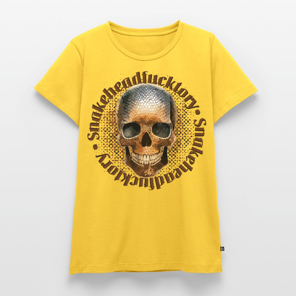 Snake Skull Design – Frauen Premium T-Shirt - Sonnengelb
