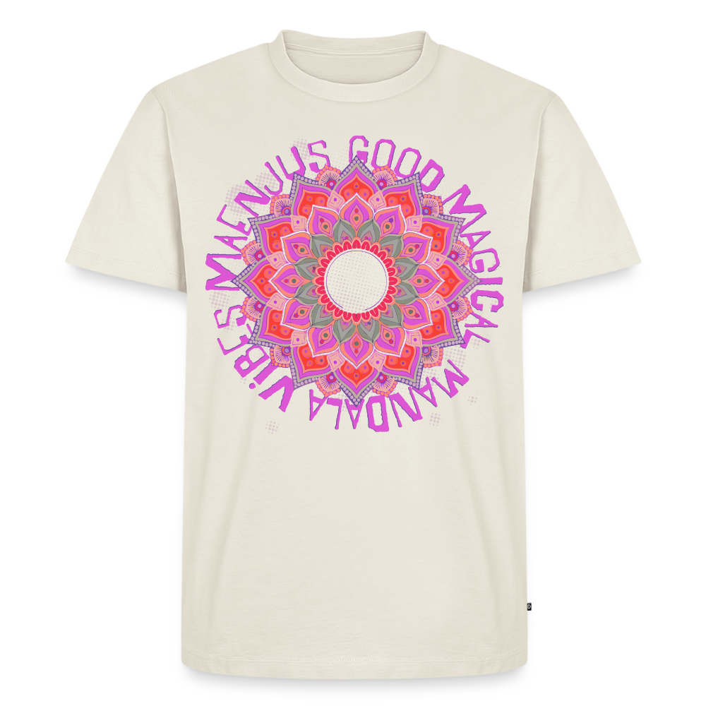 Mandala Pink Design – Männer Premium T-Shirt - Naturweiß