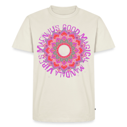 Mandala Pink Design – Männer Premium T-Shirt - Naturweiß