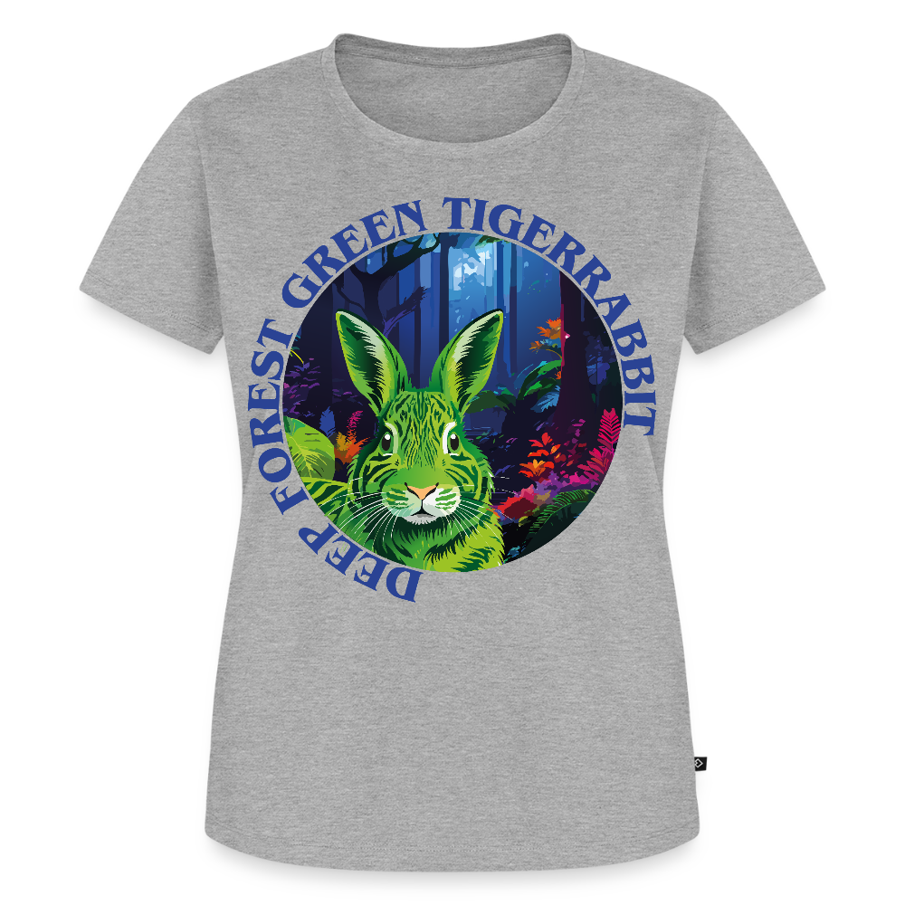 Tiger Rabbit Design – Frauen Premium T-Shirt - Grau meliert