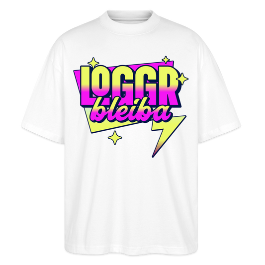 Logo bleibt Design – Oversized Unisex Bio T-Shirt - Weiß