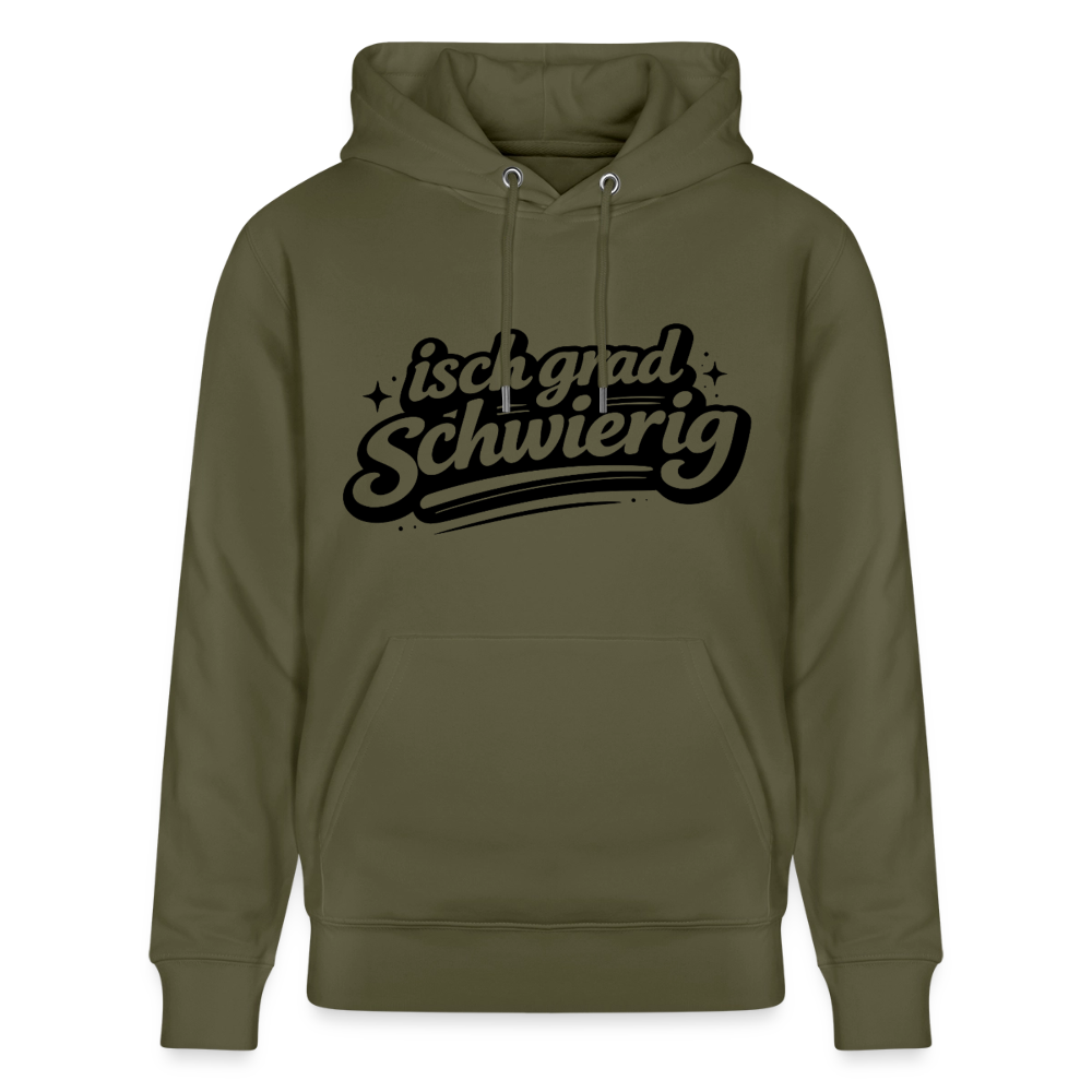 Isch grad schwierig Design – Unisex Bio-Hoodie - Khaki Grün