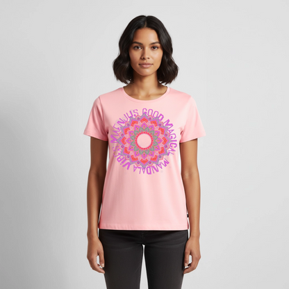 Mandala Pink Design – Frauen Premium T-Shirt - Rosa