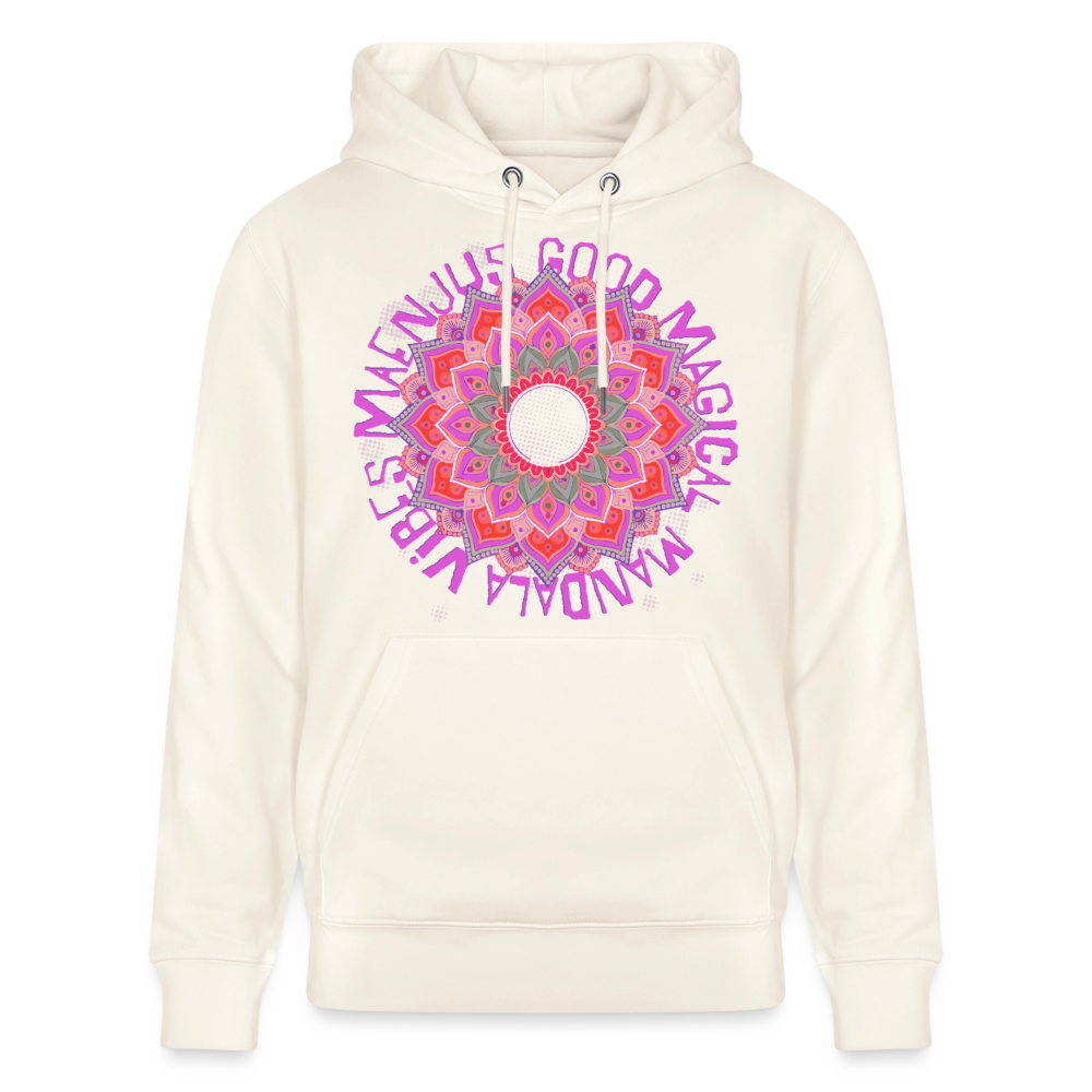 Mandala Pink Design – Unisex Bio-Hoodie - Naturweiß 