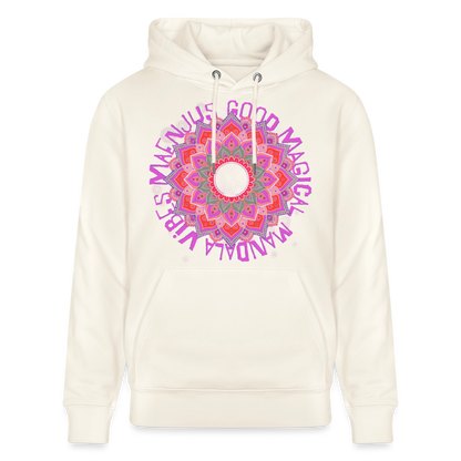 Mandala Pink Design – Unisex Bio-Hoodie - Naturweiß 