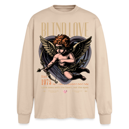 Blind Love Design – Oversized Langarmshirt - Sand
