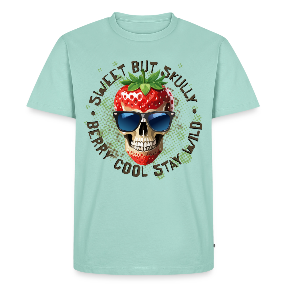Strawberry Skull Design – Männer Premium T-Shirt - Mint 