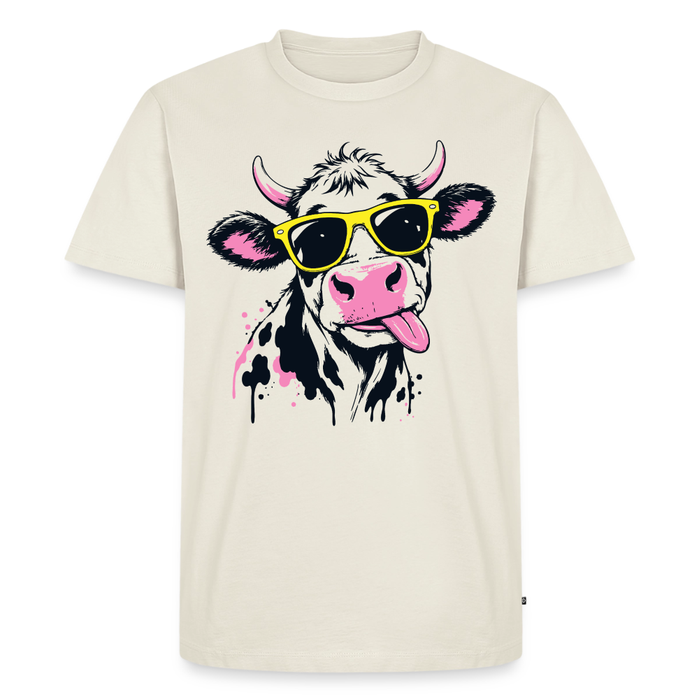 Street Cow Design – Männer Premium T-Shirt - Naturweiß