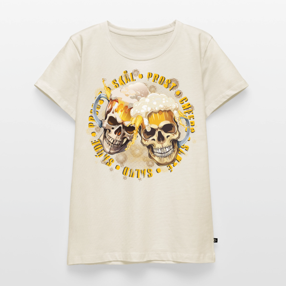 Party Skull Design – Frauen Premium T-Shirt - Naturweiß
