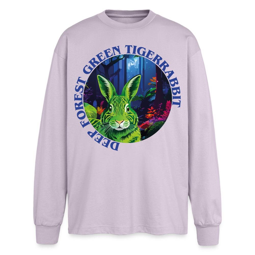 Tiger Rabbit Design – Oversized Langarmshirt - verblasstes Lila