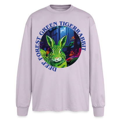 Tiger Rabbit Design – Oversized Langarmshirt - verblasstes Lila