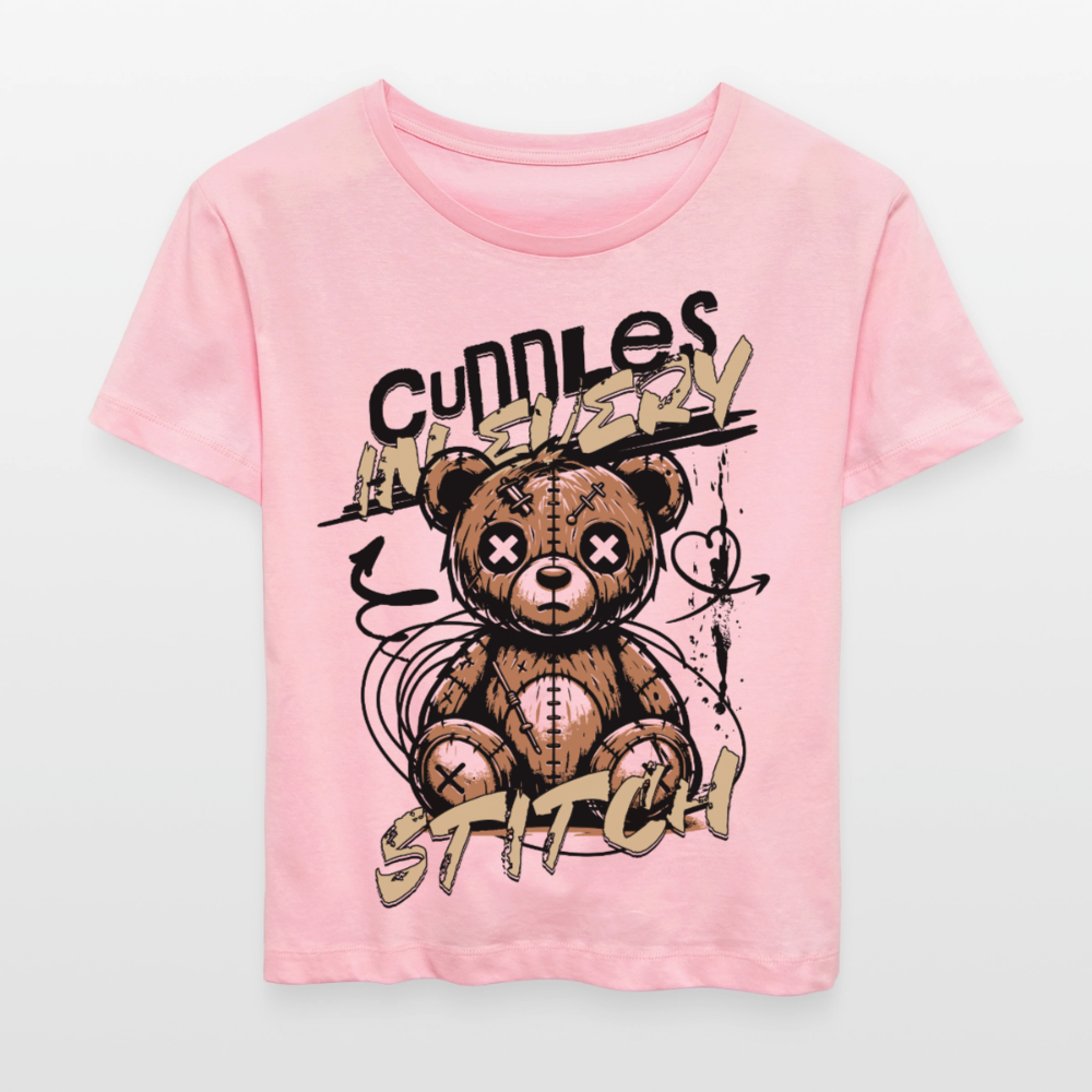 Bear Design – Rundhals Frauen Bio-T-Shirt - Hellrosa