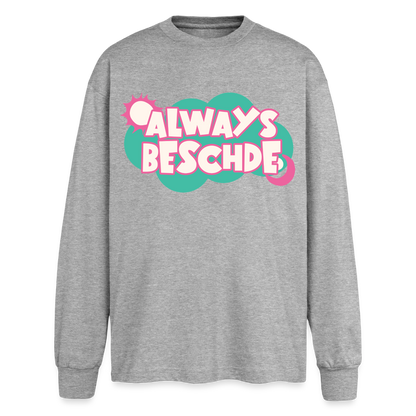 Always Beschied Design – Oversized Langarmshirt - Grau meliert