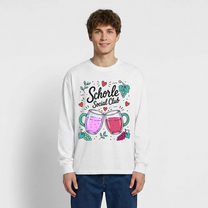 Schorle Social Club – Oversized Langarmshirt - Weiß