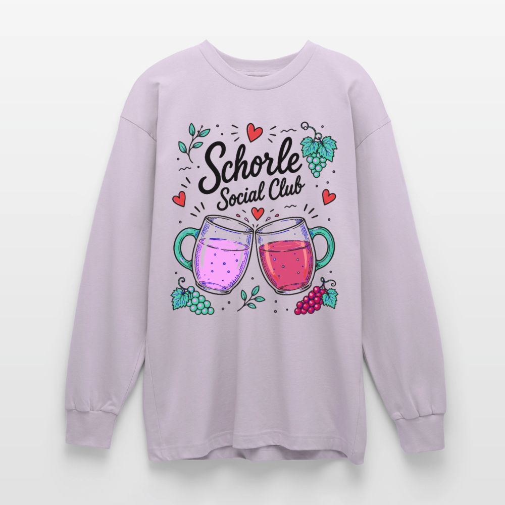 Schorle Social Club – Oversized Langarmshirt - verblasstes Lila