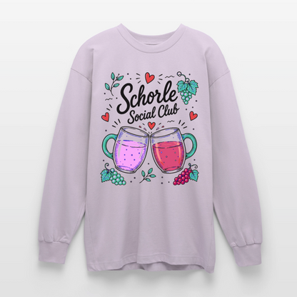 Schorle Social Club – Oversized Langarmshirt - verblasstes Lila
