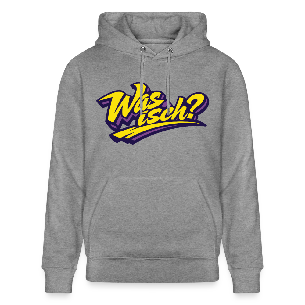 Was isch? Design – Unisex Bio-Hoodie - Hellgrau marmoriert