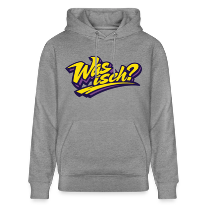 Was isch? Design – Unisex Bio-Hoodie - Hellgrau marmoriert