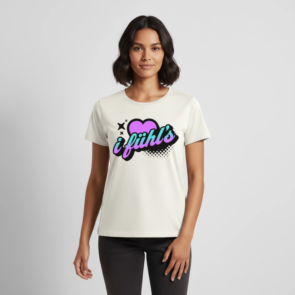 i fühl‘s Design – Frauen Premium T-Shirt - Naturweiß
