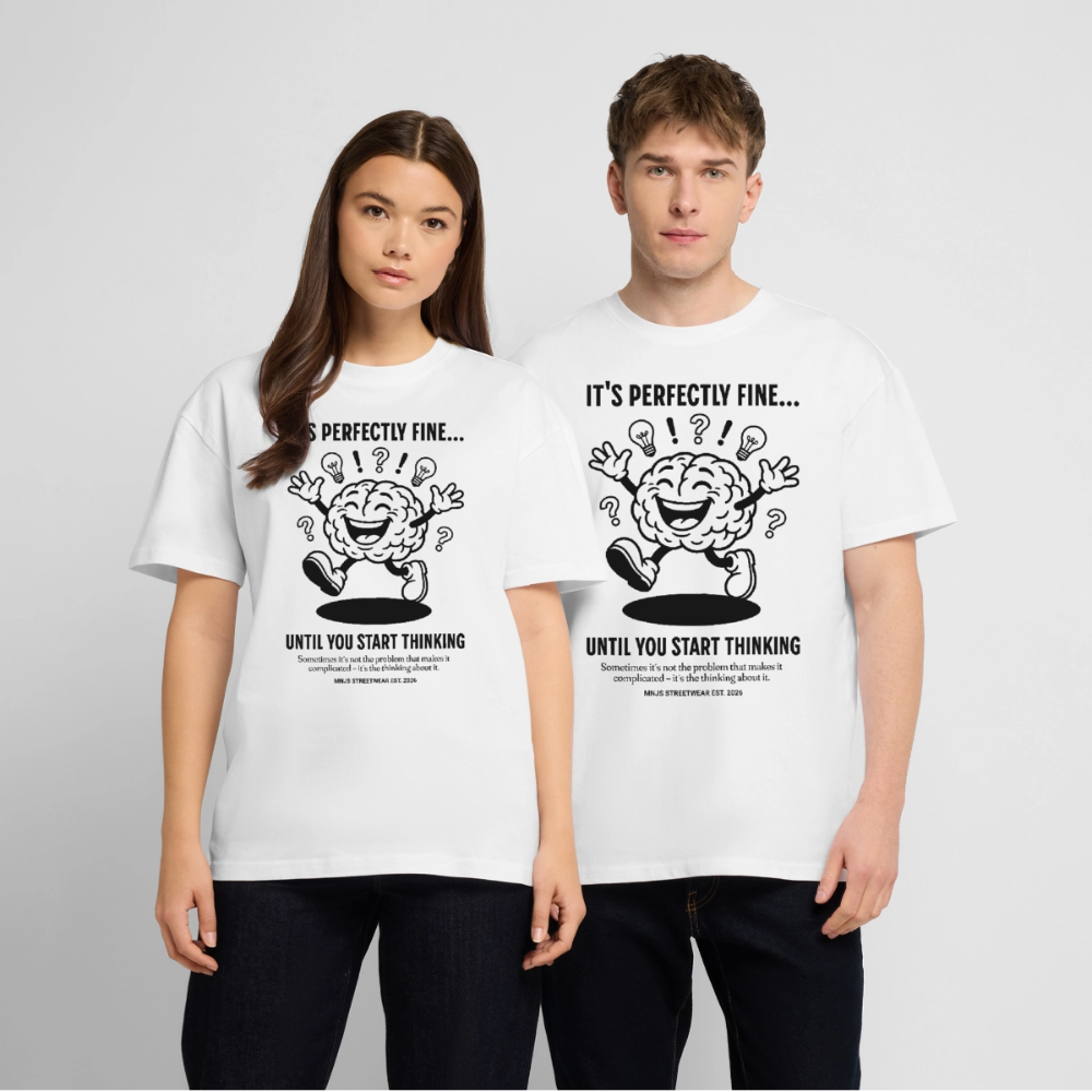 Brain Design – Oversized Unisex Bio T-Shirt - Weiß