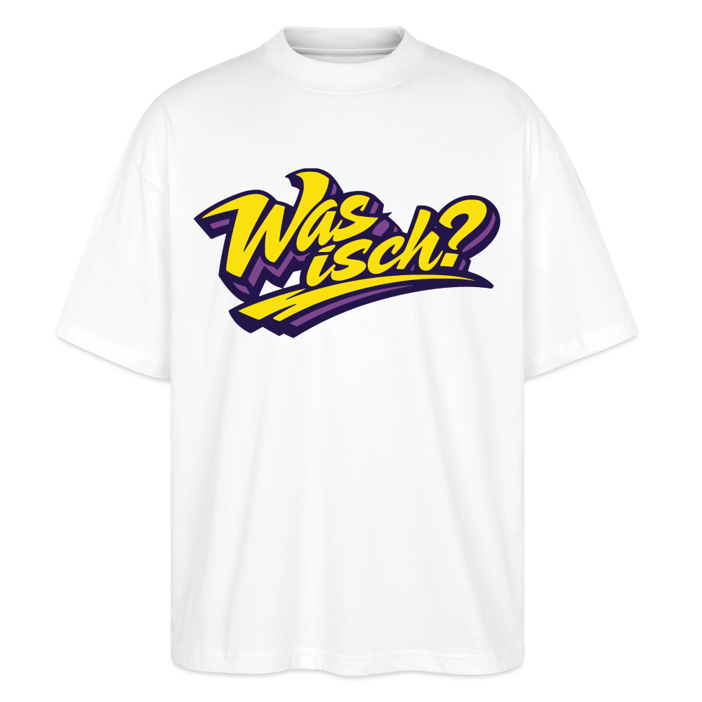 Was isch? Design – Oversized Unisex Bio T-Shirt - Weiß
