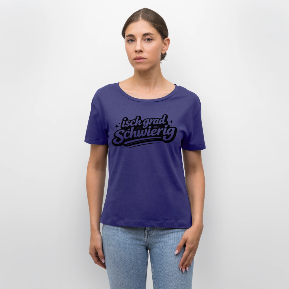 isch grad schwierig Design – Rundhals Frauen Bio-T-Shirt - Dämmerung
