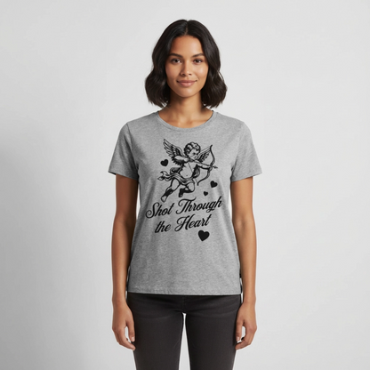 Amor Design – Frauen Premium T-Shirt - Grau meliert