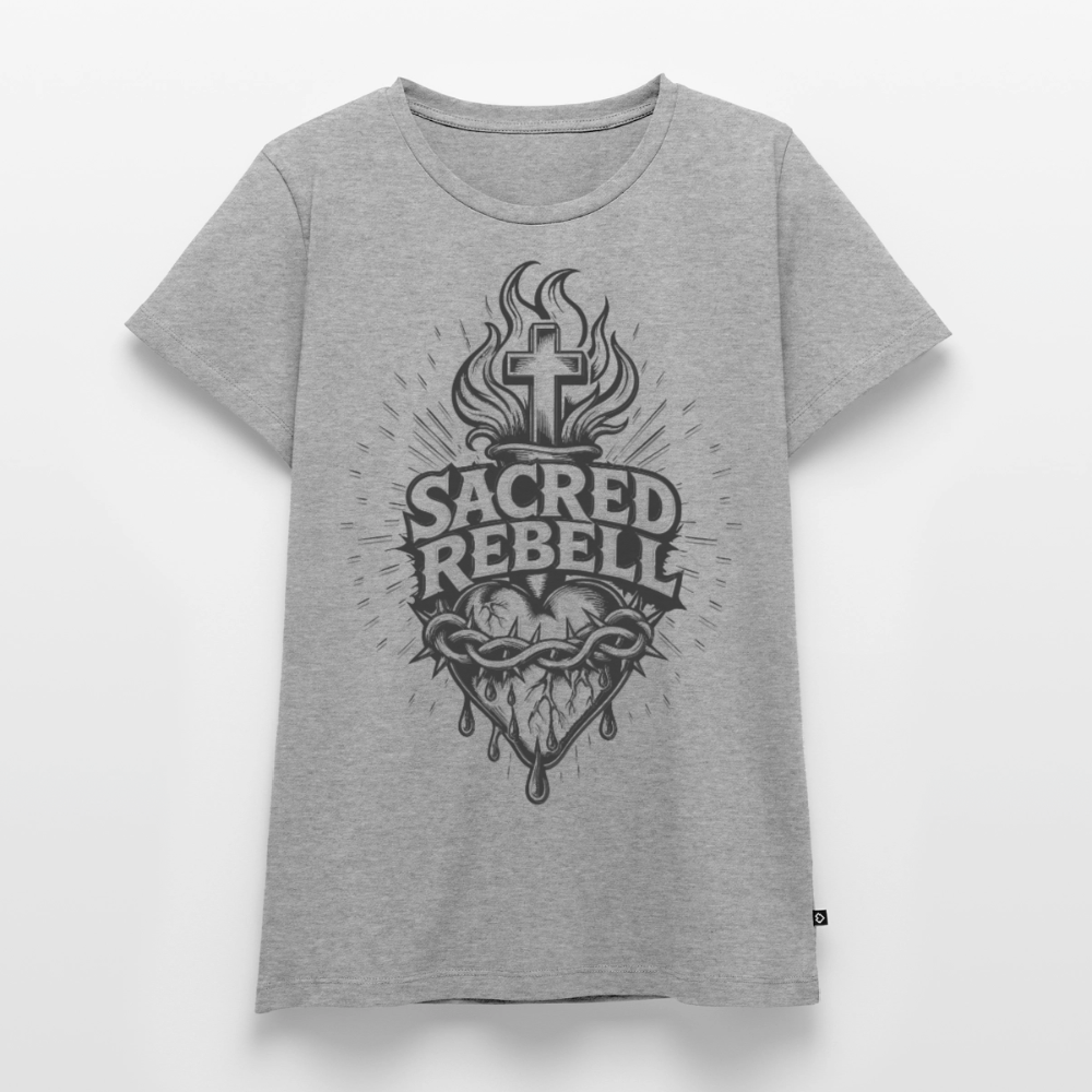 Sacred Rebell Design – Frauen Premium T-Shirt - Grau meliert
