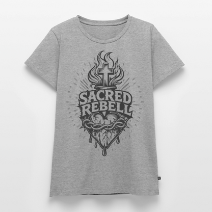 Sacred Rebell Design – Frauen Premium T-Shirt - Grau meliert