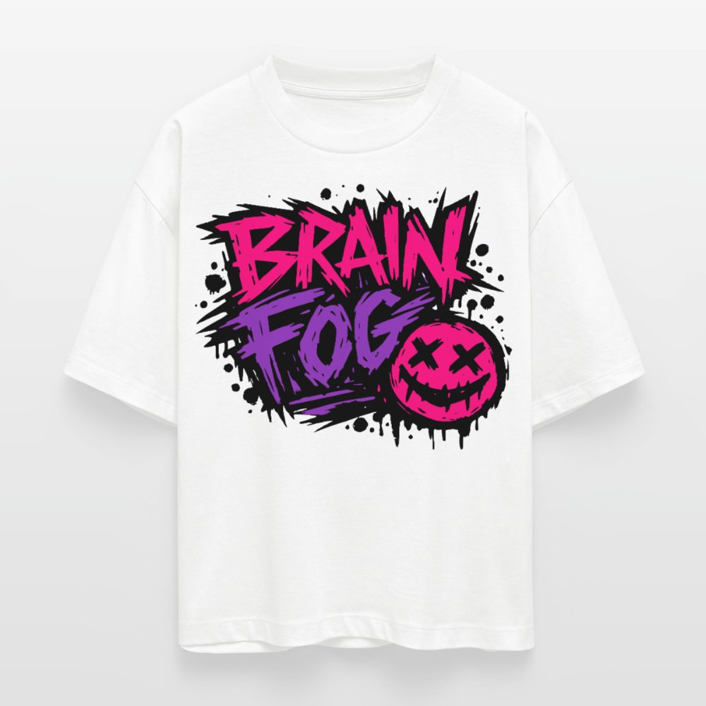 Brain Fog Design – Frauen Boxy Bio-T-Shirt - Weiß