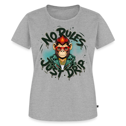Monkey No Rules Design – Frauen Premium T-Shirt - Grau meliert
