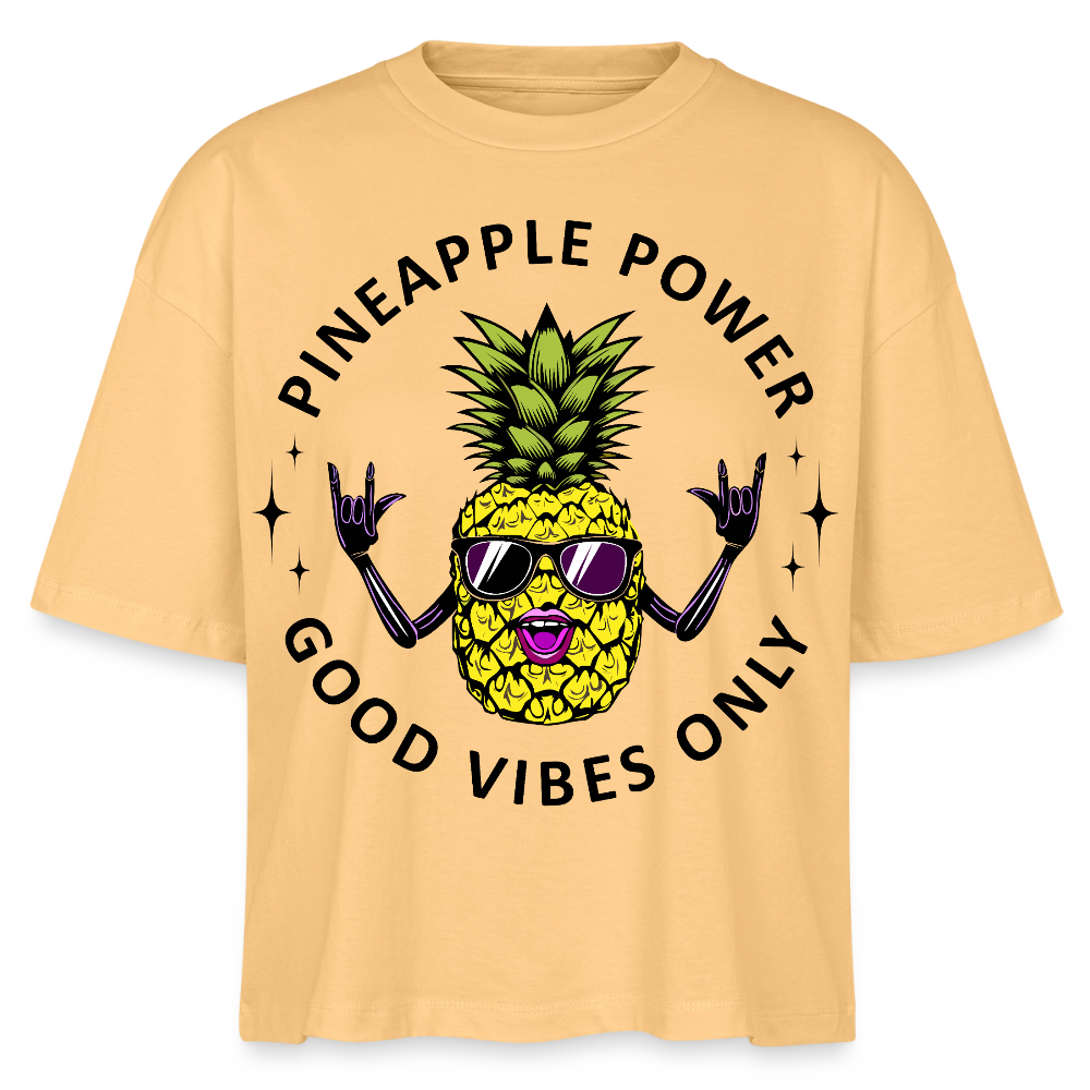 Pineapple Power Design – Frauen Boxy Bio-T-Shirt - Mispel