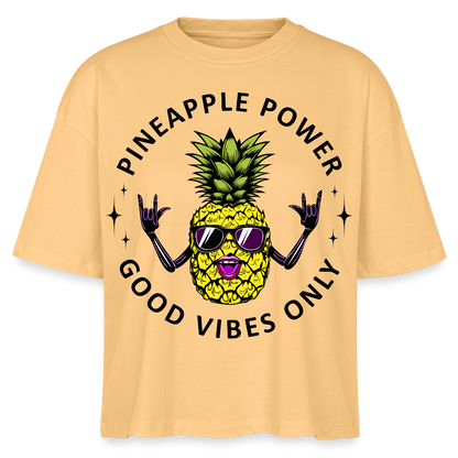 Pineapple Power Design – Frauen Boxy Bio-T-Shirt - Mispel